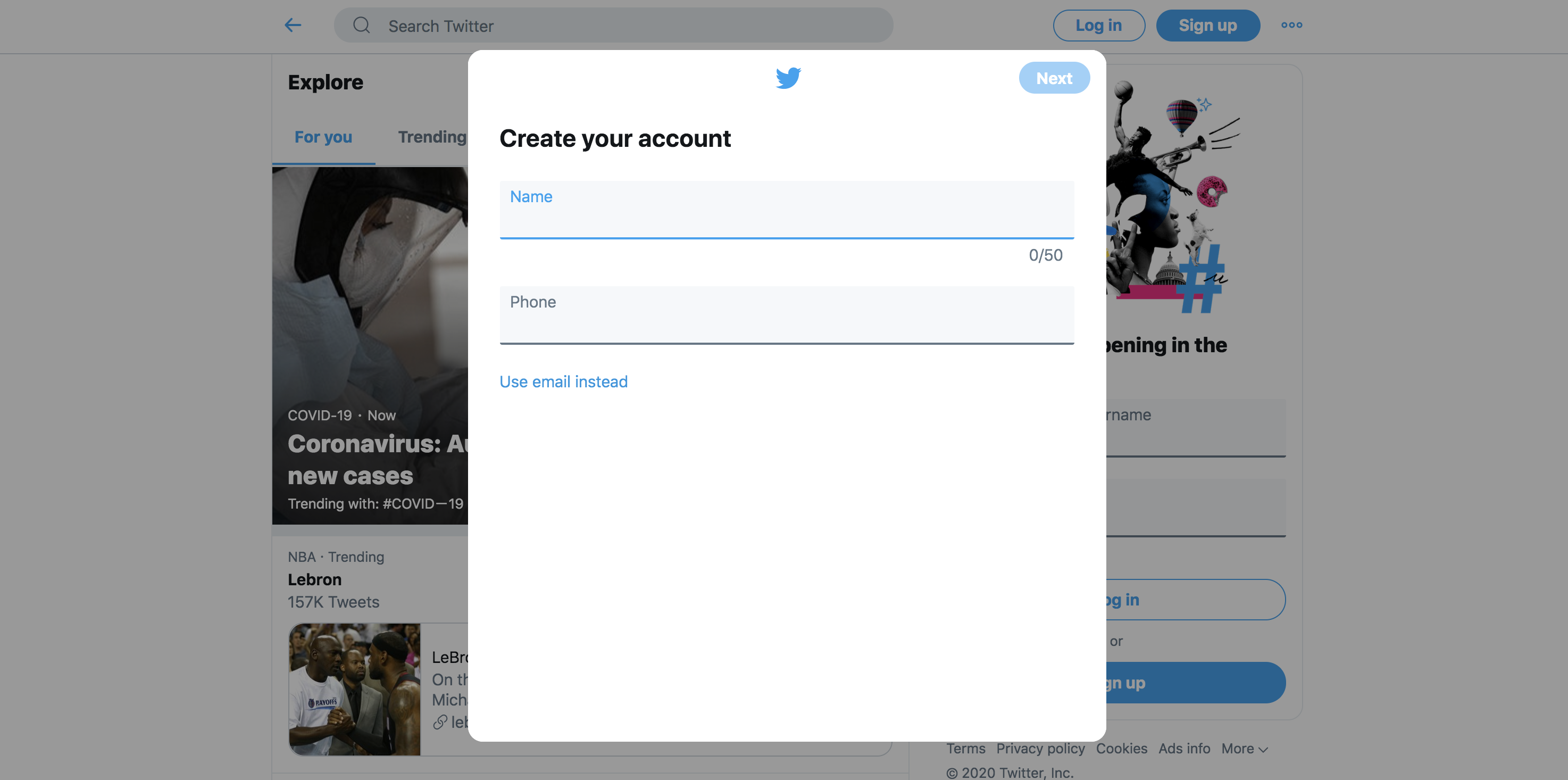 Creating a Twitter business account